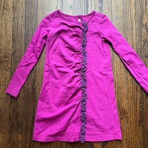Tea Collection Magenta Ruffle Dress - Size 5